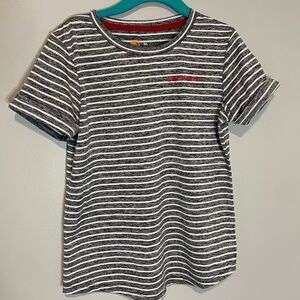 Carhartt Short Sleeve Stripe Shirt Grey and White Logo Size 6X